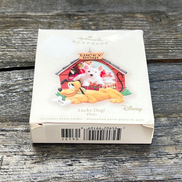 Hallmark Keepsake Lucky Dog Pluto Disney Christmas Photo Holder Ornament 2007 - Picture 8 of 10